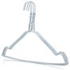 HANGERWORLD 100 Grucce in Metallo Bianco 40cm Salvaspazio con Intagli Laterali per Vestiti e Camicie