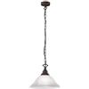 meineWunschleuchte Landhaus - Lampadario a sospensione a 1 luce, con paralume in vetro, colore: bianco, Ø 33,5 cm