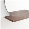 ARHome Specchio Tondo con Mensola, 60 x 60 x 22 cm, Corten, Specchiera con mensola, Made in Italy