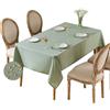 HSYTEK Tovaglia lavabile, 80 x 120 cm, rettangolare, impermeabile, antimacchia, lavabile, effetto lino, in poliestere, per matrimoni, compleanni, feste (verde 2)