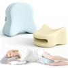 Ruizman Cuscini per ginocchia per chi dorme sul fianco, cuscino di supporto per ginocchia e gambe in memory foam con copertura rinfrescante (blu)
