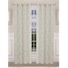 HOME ZEN HOUSEHOLD LINEN Tenda ART Clara con Stampa Floreale Bianca, 140x280 cm, Tessuto Semitrasparente, intagliato perpendicolare per tutta la tenda (TORTORA)