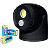 Northpoint Faretto da parete a LED, con sensore di movimento e picchetto, 5000 K, bianco neutro, 450 lumen, con timer, batterie a D incluse