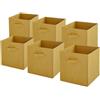 Box and beyond Set di 6 contenitori in tessuto non tessuto, pieghevoli, 27 x 27 x 27 cm