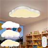 UISEBRT Lampada da soffitto a LED con nuvole, per cameretta dei bambini, 48 W, ultra sottile, dimmerabile, creativa, con telecomando, per cameretta dei bambini, camera da letto, soggiorno