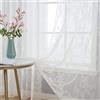 MIULEE Tende di Pizzo-Tende per Finestre in Pizzo Trasparente Ricamate Floreali per Camera da Letto Soggiorno, Tenda Ricamate Bianco con Occhielli, 2 Pezzi Tenda, 2 X150x260cm(LxA)