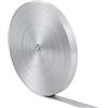 GORGECRAFT 5mX7mm Cinghie Piatte in Pelle Metallizzata Argento Cordoncino in Pelle Lucida Cuoio Lucido dell'unità di Elaborazione Striscia di Pizzo Stringa di Perline Nastro Artigianale Forniture