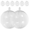 Holibanna 40 Pezzi Palline di Natale Trasparenti in Abs Apribili con Gancio per Decorazioni Natalizie e Feste a Tema 4 Cm