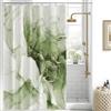 Uiiooazy Tenda Doccia Antimuffa, Tenda da Doccia 150x180cm Verde Salvia Effetto Marmo Turchese Moderna Tende da Bagno Impermeabile Tessuto Lavabile Poliestere Tende per Vasca da Bagno con 10 Anelli