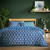 Olivia Rocco - Set copripiumino in flanella super morbida, con coperture per piumone e federe, design stampato a quadri colorato lussuoso, reversibile per un sonno confortevole, azzurro Madeira