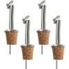Yotlein 4 Beccucci in Sughero con Coperchio, Beccucci Riutilizzabili, Tappi Sughero per Vino, per la Pulizia, Tappo Bottiglia per Liquori, Vino, Olio, Aceto