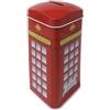 BLUECHOLON Salvadanaio a forma di cabina telefonica, cassetta postale, francobolli, guardia reale britannica. Salvadanaio originale in latta con coperchio. Salvadanaio grande in metallo lattina (16 x 7 cm