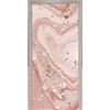 A.Monamour Adesivo Porta Autoadesiva 3D Struttura In Marmo Rosa Con Sfondo Di Pittura Astratta In Polvere Dorata Vinile PVC Adesivi per Porte Interne Pellicola Adesiva Poster Sticker Murale Parete