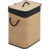 5 five simply smart 5five - Cesto portabiancheria in bambù, 60 l, colore: marrone