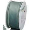 FloristryWarehouse Nastro in velluto verde salvia con bordo metallico, larghezza 50 mm, rotolo da 8 m