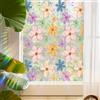 Runtoo Rainbow Daisy Flower - Pellicola decorativa 3D per finestre, in vinile, per finestre, statiche, non adesiva, 40 x 101 cm