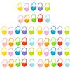 Qcwwy Segnapunti in Plastica Colorati, Fermagli per Ferri da Maglia a Forma di Cuore, Spilli per Uncinetto per Lavori di Cucito per la Maggior Parte delle Scene, 50 Pezzi