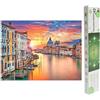 DCIDBEI Pittura Diamante Paesaggi e Natura 40x50 cm Pittura con i Numeri Diamond Painting Paesaggio Pittura Diamante Tramonto al Mare Pittura Diamante Italia Paesaggio Diamond Painting Tramonto Mare