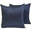 The HomeCentric Decorativo Blu notte Fodere per cuscini Confezione da 2, 40 x 40 cm Seta d'arte Cuscino Semplice e solido, Fodera per cuscino Solido, Moderno Fodere per cuscini - Midnight Blue Luxury