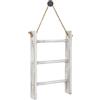 Fukamou Scala coperta in legno - Portasciugamani da bagno a 3 livelli,Portasciugamani per bagno, per bar da bagno vintage Portasciugamani a parete