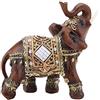 HEEPDD Statua Elefante Fortuna Feng Shui 25cm, Figura Scultura Resina con Proboscide Sollevata per Ricchezza e Protezione, Decorazione Casa Ingresso Soggiorno Ufficio, Regalo Portafortuna 1.2kg Grigio Antico