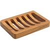 HTB, portasapone in legno di teak scanalato, porta spugna da cucina, portasapone autodrenante per doccia, lavandino, bagno, vasca da bagno, camper