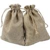 Egurs Sacchetti Iuta Grandi 10 pz 25x35cm Sacchi di Juta Sacchetto Regalo Borsa in Juta per Gioielleria, Bomboniere, Feste, Festival, Halloween, Natale