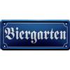 WOGEKA ART Biergarten 1986 - Targa decorativa in metallo, 28 x 12 cm
