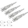 PATIKIL 41mm Corsetto Decorativo Supporto 4pz Spilla Spillone Vaso Tasca Boutonnieres Supporto con Perni Barra per Matrimonio Festa Fai da Te Artigianato Argento Tono