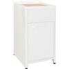 Bonussi Mobile Lavatoio da Esterno in Polipropilene e Alluminio 45x50x83 cm Bianco