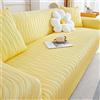 NCLOYN Copridivano Estivo Rinfrescante per 2/3/4 Posti, Copridivano in Seta di Ghiaccio, Antiscivolo Protezione per Mobili per Cani, Gatti, Animali Domestici, Soggiorno(M(2 Seater 145-185cm), Yellow)