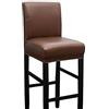 BXFUL Coprisedie con Schienale Basso Fodere Sedie con Schienale Elastico Quadrato con Schienale per Sgabello Alto Quadrato da Bar Casa Caffettiere Festa (1 Pcs,Marrone)
