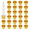 PH PandaHall 30pz Portacandele in Oro, Tazze Portacandele Da 27mm Tazze Portacandele in Metallo Protezioni Antigoccia per Candele in Alluminio per La Decorazione Della Tavola
