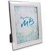 Argenteria MB Cornice Portafoto Lucida con Fascia Puntellata cm18x24 in Argento Made in Italy
