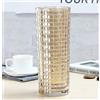 Puremagics Grande vaso in vetro dorato intrecciato ondulato alto 11,8 pollici, moderni vasi per soggiorno, sala da pranzo, ingresso, mensola, matrimonio, ufficio, tavolino, compleanno.