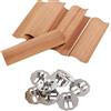 Generic 10 stoppini in legno per candele con linguetta di sostegno, 3 cm di larghezza, con supporto in ferro, per realizzare candele fai da te
