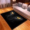Morbuy 3D Animale Stampa Tappeto Salotto Grande Pelo Corto Moderno, Moquette Antiscivolo, Grandi Soggiorno Bambini Camera da Letto Decorazione Domestica Tappeti (Gatto Nero,80x120cm)