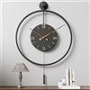 Pytha Sight - Orologio da parete grande 78×51 cm, moderno e decorativo, per soggiorno, grande quadrante in metallo minimalista con numeri romani 3D, pendolo in stile fattoria con eleganti lancette in