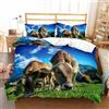 Generic Set Copripiumino Singolo Mucca Animali Della Fattoria Biancheria da Letto Mucca in Morbida Microfibra Stampe 3d Copripiumino 135x200 cm e 2 Federe A301