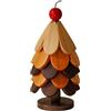 Generico Sottopentola in Legno per piattis Caldi, Set di Sottopentola a Forma di Albero di Natale con 4 Sottopentolas in Legno e 1 Supporto, Sottobicchieri in Legni per Pentole, Ciotole e Teiere