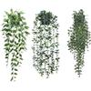 Qurxuanwe 3 Pcs Piante Finte Interno con Vaso, Pianta Finta Appeso Artificiali, Edera Plastica Artificiale Finta Cadente, Decorazione Casa Interni Esterni per Corridoi, Giardino, Matrimonio, Balconi Decorazioni