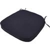Generic Nero,Cuscini per Sedie da Cucina in Memory Foam, 45X43 Cm, con Lacci, 45 Cm, Antiscivolo, per Sedie da Pranzo, Set da 2, 4 E 6 Pezzi, Coprisedia Lavabili E Sfoderabili