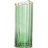 PEPAXON Vaso alto in vetro per vaso di fiori, vaso cilindrico grande, grande, decorazione per la casa, verde, 12 x 30 cm