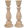 Shiwaki 17x6x2.2cm Portacandele in legno antico Portacandele Artigianato Vintage Marrone Portacandele per tavolo da pranzo Ornamenti per chiesa - Stile legno naturale