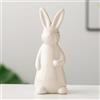 A ANTCAM Statuetta decorativa in ceramica a forma di coniglietto, in porcellana bianca, moderna, da tavolo, libreria, statue artistiche per la casa, decorazione per conigli pasquali, matrimoni