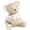 PABEN 12 Pezzi Statuetta Orso Seduto con Cuore 8.5 cm in Porcellana con Color Box Idea Regalo, Bomboniera Nascita, Comunione, Cresima, Compleanno