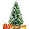 KESSER® - Albero di Natale artificiale, 210 cm, con 1246 punte, decorazione natalizia, abete artificiale, montaggio rapido, incluso supporto, in polietilene (PE), colore verde e bianco - 2,1 m
