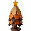 Generico Sottopentola in Legno per piattis Caldi, Set di Sottopentola a Forma di Albero di Natale con 4 Sottopentolas in Legno e 1 Supporto, Sottobicchieri in Legni per Pentole, Ciotole e Teiere