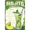 DODINO Targa in metallo, 20 x 30 cm, MOJITO, funny, decorazione vintage per sala feste, pub irlandese e cucina, accessorio decorativo per la casa