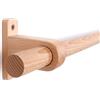 YSPZDQ Bastone Tenda Legno Ecologico, Bastoni per Tende Silenzioso, Curtain Rod Duradero in Legno di Faggio, per Soggiorni Camere da Letto Cucine Sale da Pranzo(160 cm (3 Brackets))